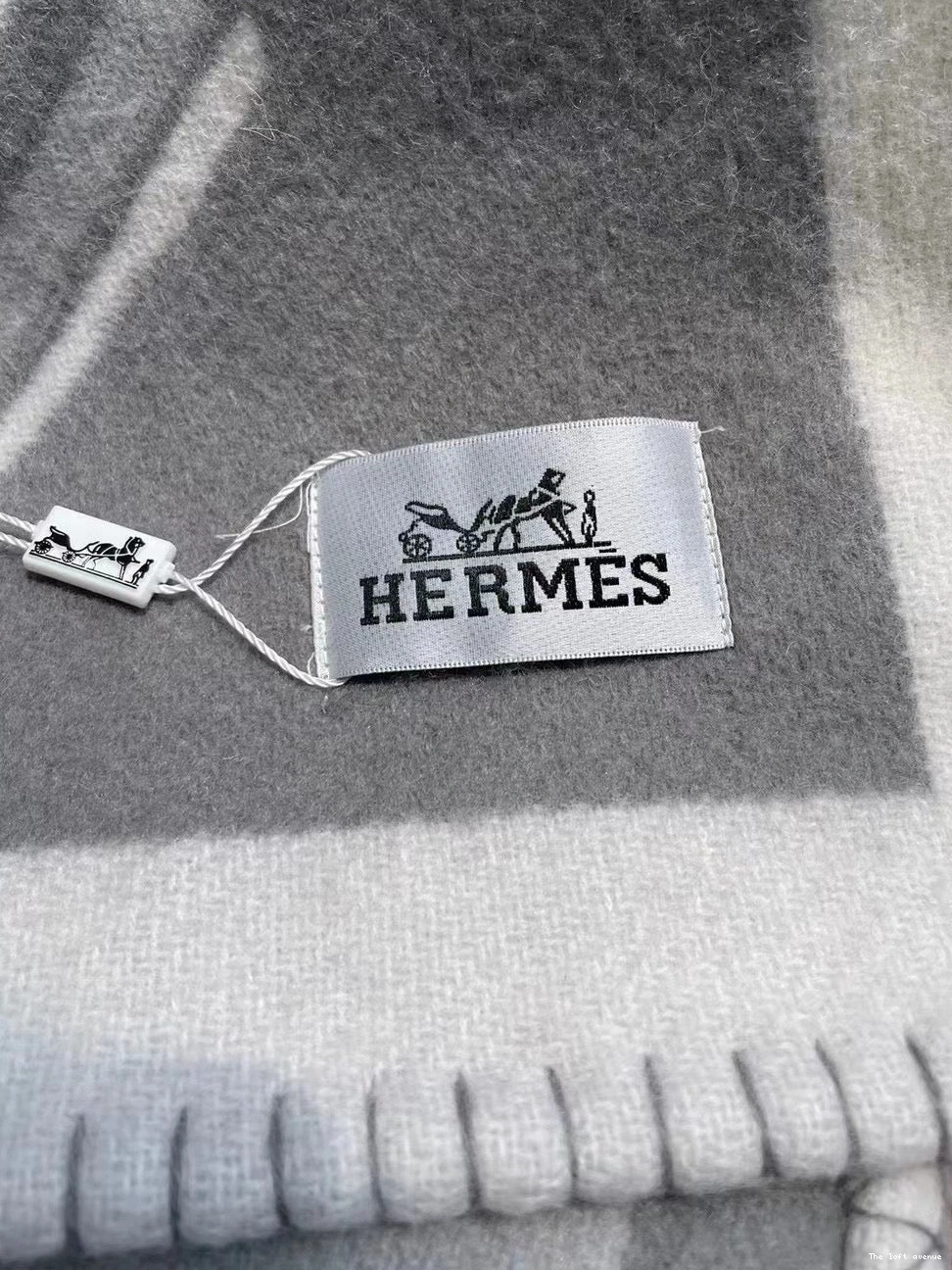 HERMES BLANKET TATERSALE WOOL THROW 0804